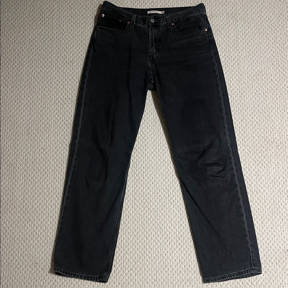 Levi's Women's Low Pro Straight Black Jeans